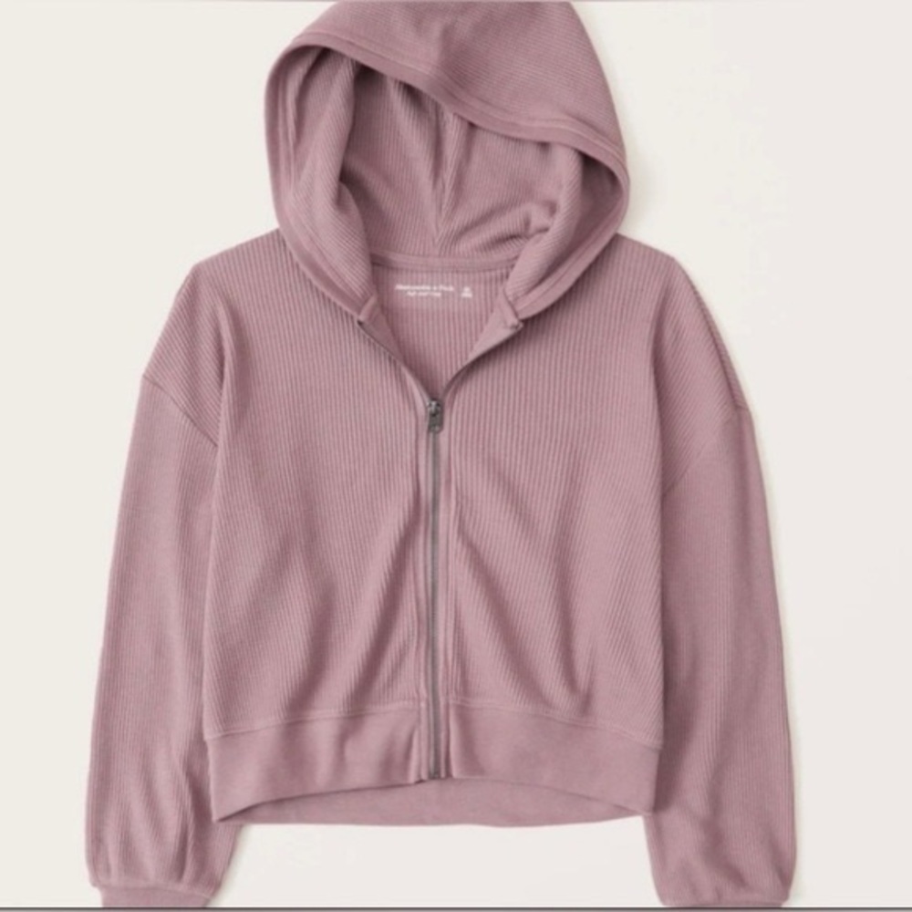 Abercrombie & Fitch Waffle cropped hoodie
